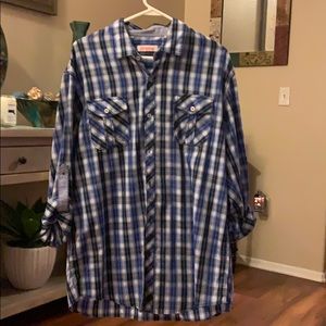 Michael Brandon checkered cotton shirt